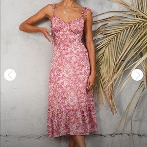 Best of Me pink floral midi
